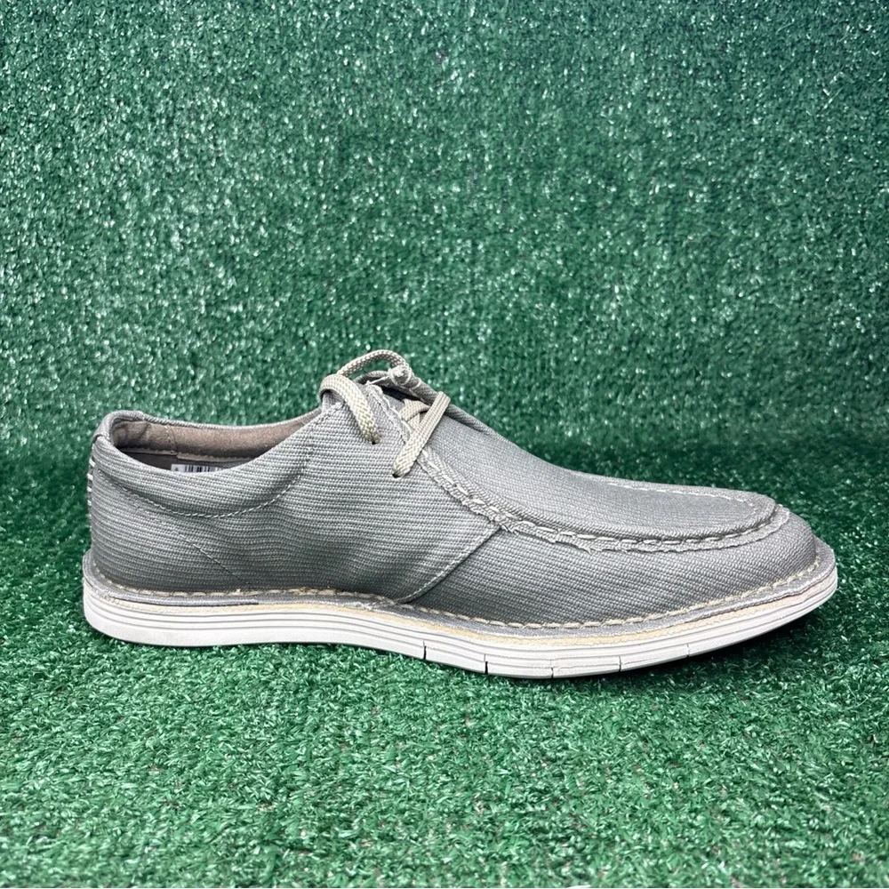 NEW Clarks Forge Run 15522 Gray Canvas Moc Sneakers Comfort  Shoes Men's 10‎ M